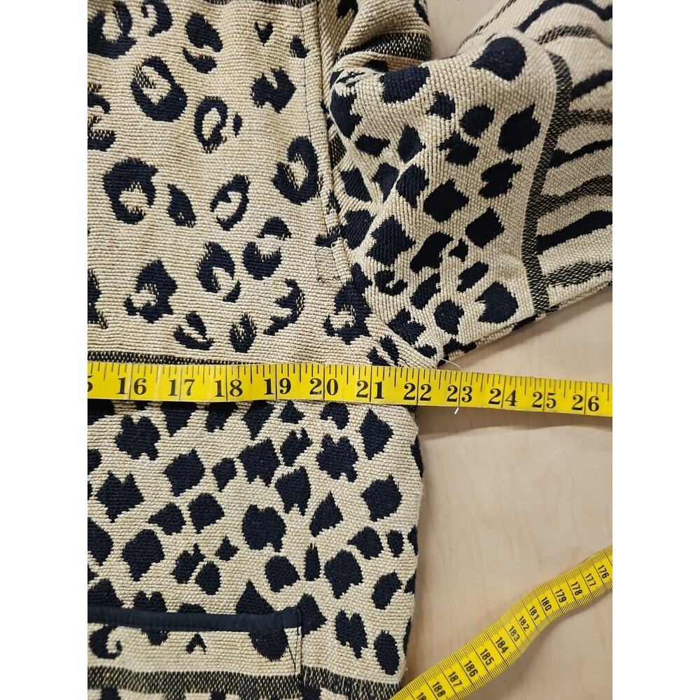 Jane Ashley Vtg Carpet Rug Jacket Sz Large Animal Print Boho Office Work Blazer - Picture 5 of 8